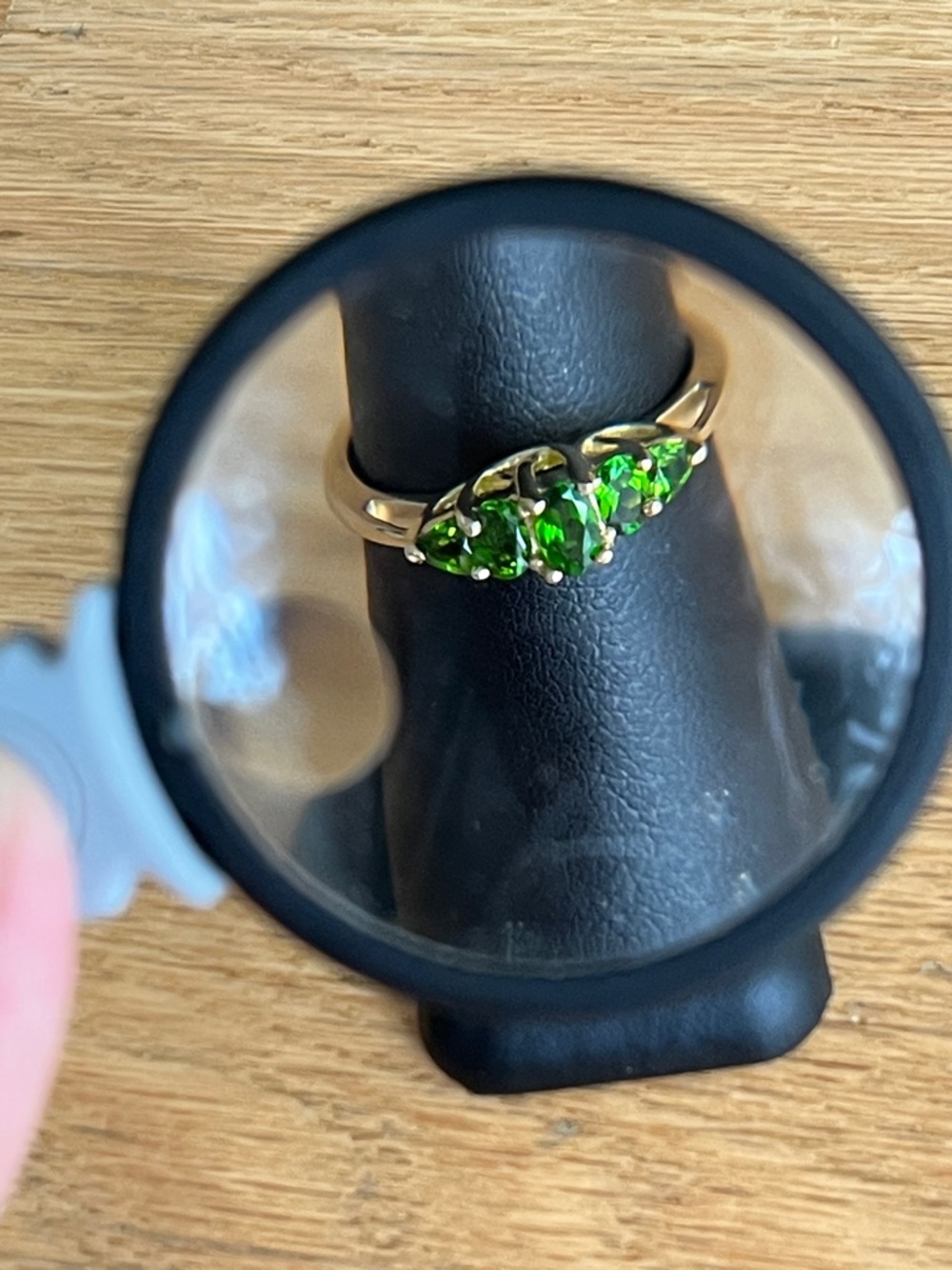 14K Yellow Gold Ring with Diopside Gem Accents - Picture 13 of 13